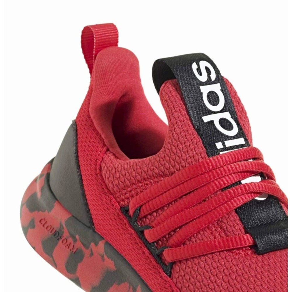 Adidas Lite Racer Adapt 7.0 K Kids Running Shoes Red Black KI9257 Size 5 - Picture 7 of 9
